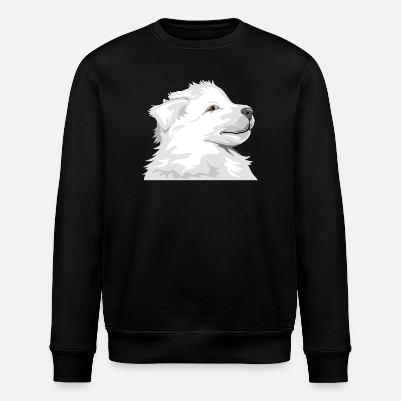 Weißer Welpe - Stanley/Stella Unisex Bio-Sweatshirt ROLLER - Schwarz