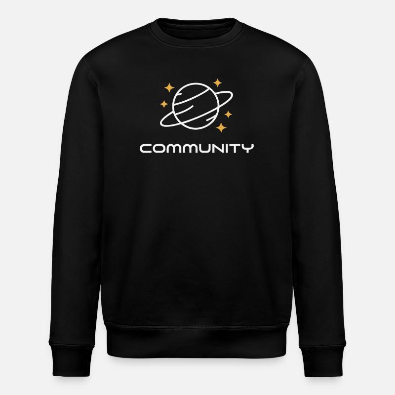Planet Ringed Unity - Stanley/Stella ROLLER Unisex Organic Sweatshirt - black