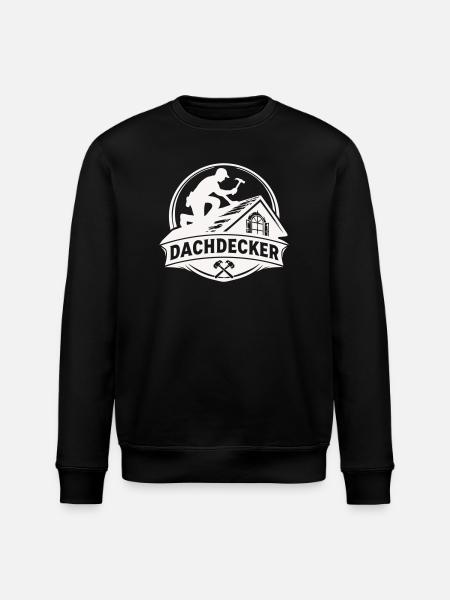 Roofer Craft Logo Motif - Stanley/Stella ROLLER Unisex Organic Sweatshirt - black