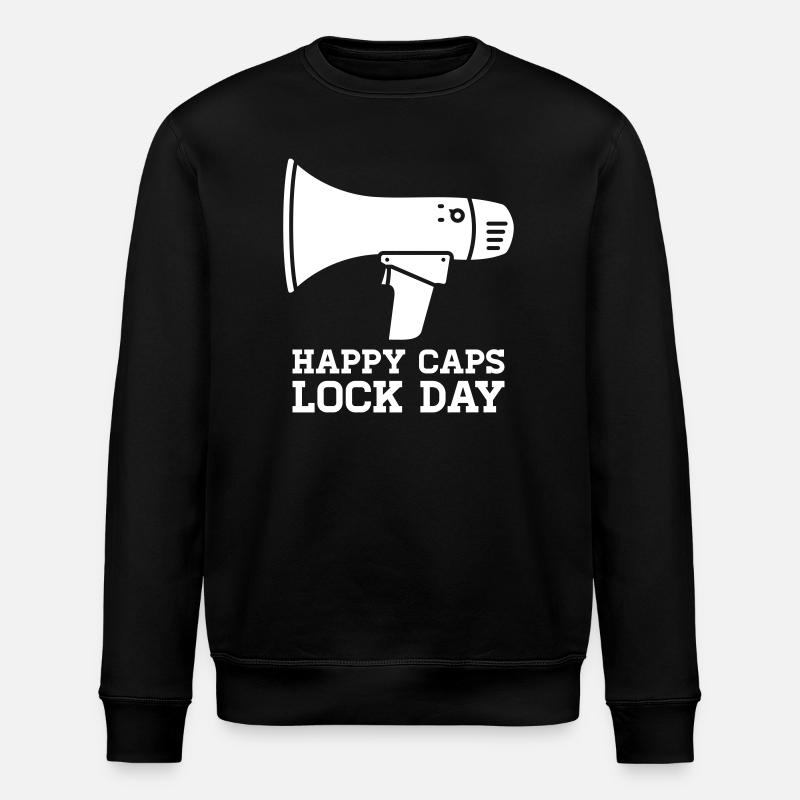 Megafon Happy Caps Lock Day Nerd  - Stanley/Stella Unisex Bio-Sweatshirt ROLLER - Schwarz