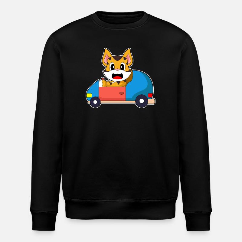 Tiger Car - Stanley/Stella ROLLER Unisex Organic Sweatshirt - black