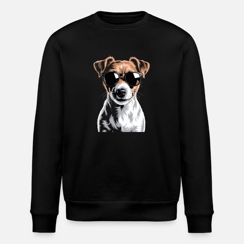 Jack Russell Terrier - Stanley/Stella ROLLER Unisex Organic Sweatshirt - black