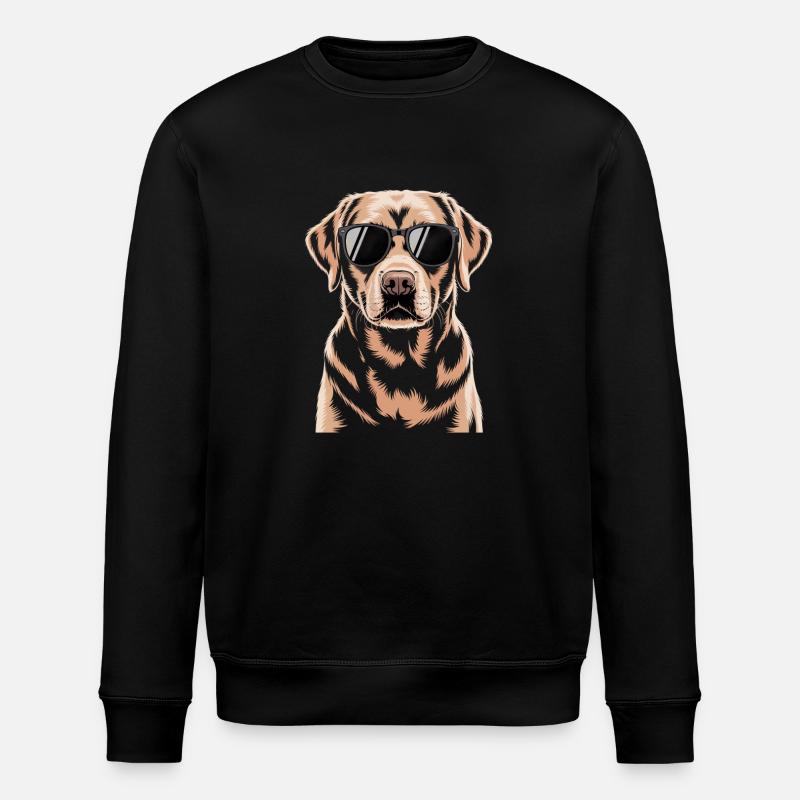 Labrador brun - Sweat bio ROLLER Stanley/Stella Unisexe - noir