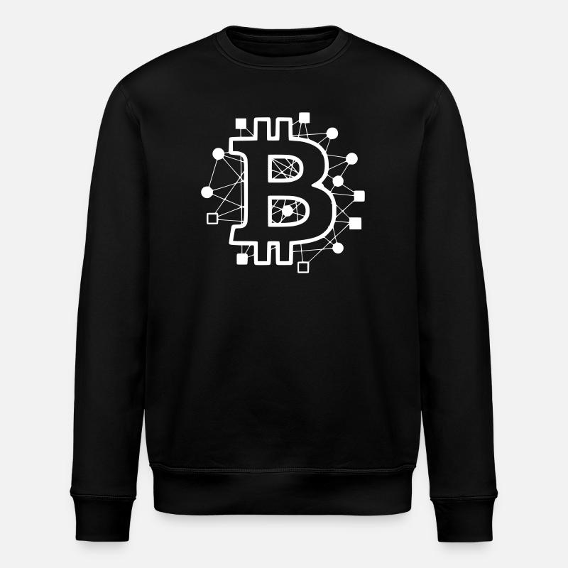 Bitcoin Platine Circuit Tech Krypto - Stanley/Stella Unisex Bio-Sweatshirt ROLLER - Schwarz