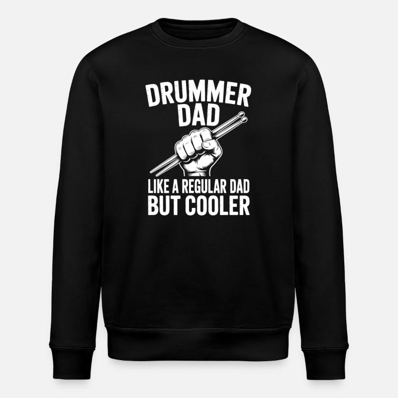 Drummer Saying Funny Drummer Gift - Stanley/Stella ROLLER Unisex Organic Sweatshirt - black