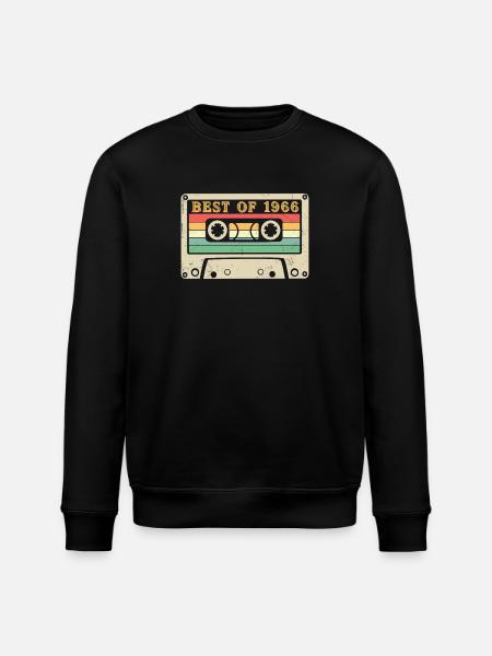 Best of 1966 Retro Cassette 60th Birthday - Stanley/Stella ROLLER Unisex Organic Sweatshirt - black