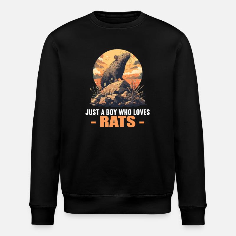 Rat Rat - Stanley/Stella ROLLER Unisex Organic Sweatshirt - black