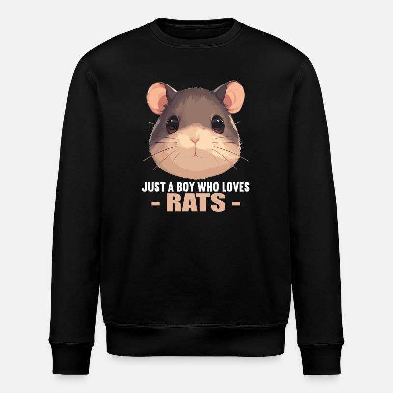 Ratten Ratte - Stanley/Stella Unisex Bio-Sweatshirt ROLLER - Schwarz