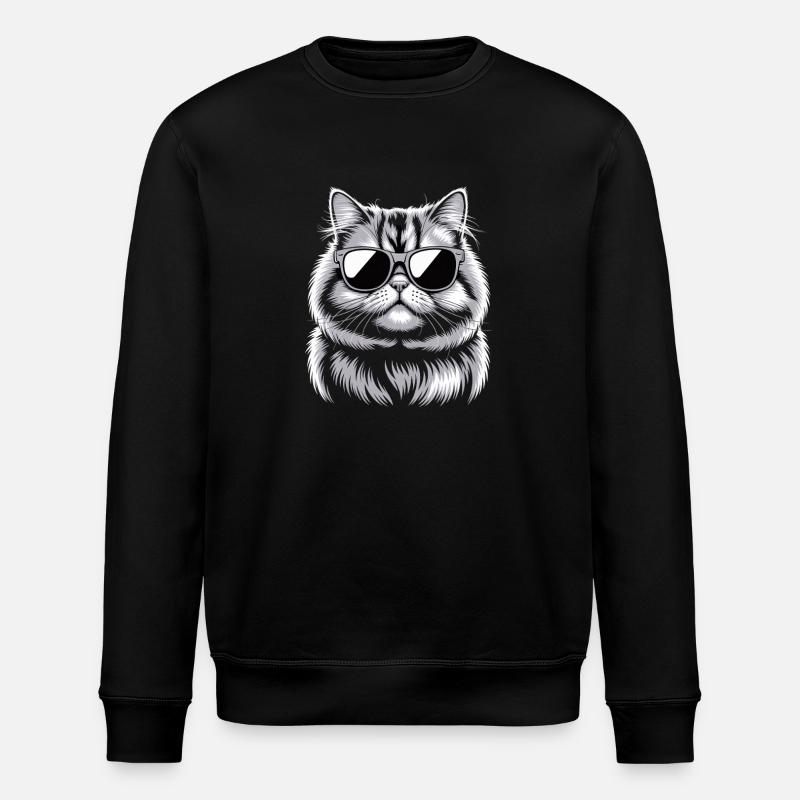 Perserkatze - Stanley/Stella Unisex Bio-Sweatshirt ROLLER - Schwarz