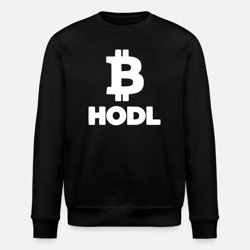 Bitcoin HODL Logo, Lettrage Crypto - Sweat bio ROLLER Stanley/Stella Unisexe - noir