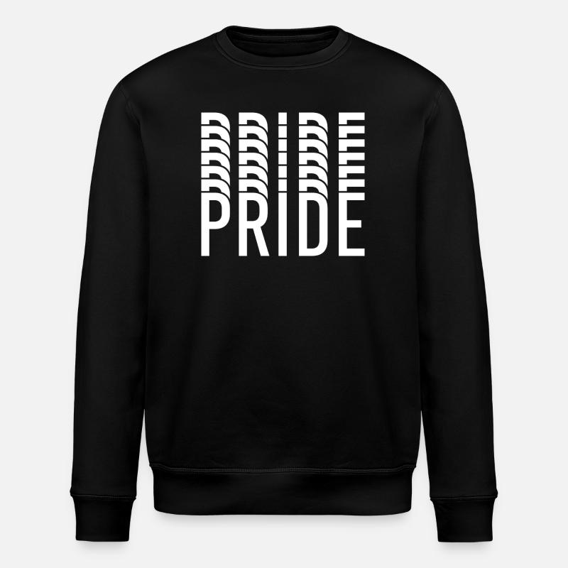 Pride-Typografie in Farbclustern - Stanley/Stella Unisex Bio-Sweatshirt ROLLER - Schwarz