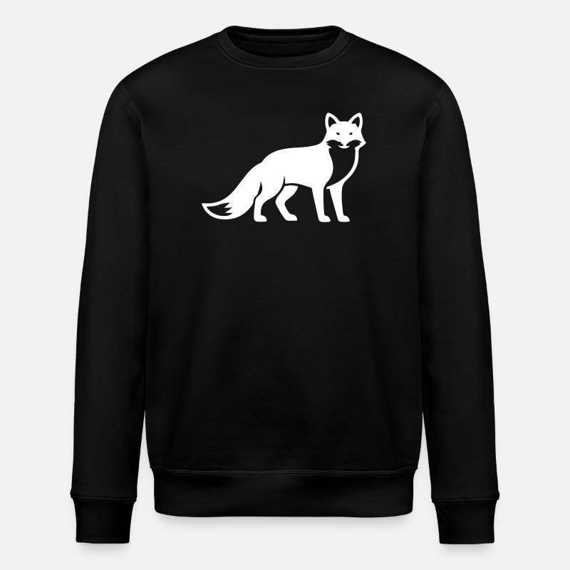 Fuchs Tier Silhouette - Stanley/Stella Unisex Bio-Sweatshirt ROLLER - Schwarz