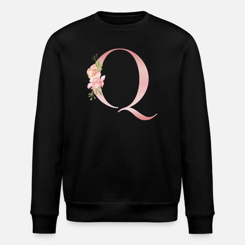 Monogramme Floral Q pastel - Sweat bio ROLLER Stanley/Stella Unisexe - noir