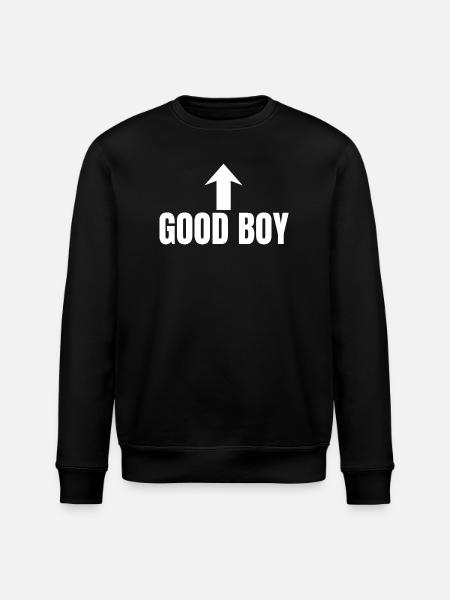 Good Boy Arrow Up Funny - Stanley/Stella ROLLER Unisex Organic Sweatshirt - black