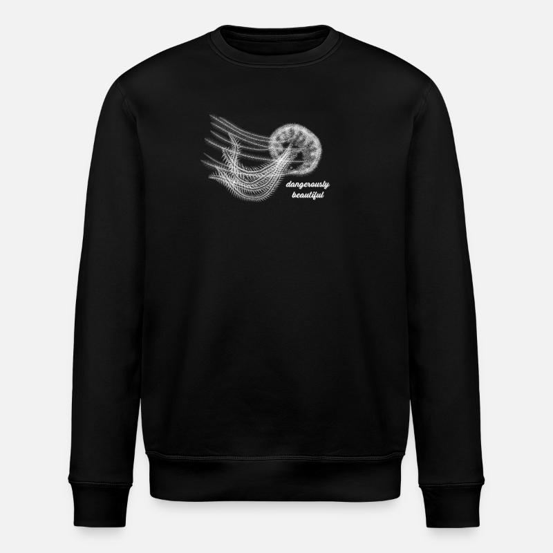 Dangerously Beautiful – Elegant Jellyfish & Sea - Stanley/Stella ROLLER Unisex Organic Sweatshirt - black