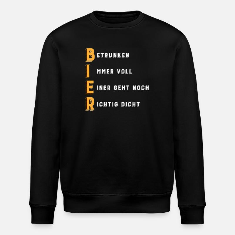 BEER Acronym - Stanley/Stella ROLLER Unisex Organic Sweatshirt - black