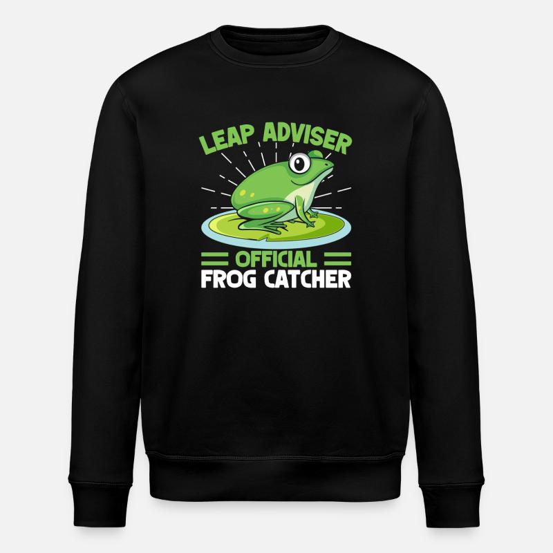 Frog Catcher Leap Adviser Frog - Stanley/Stella Unisex Bio-Sweatshirt ROLLER - Schwarz
