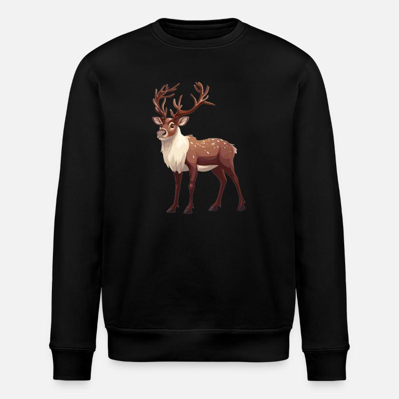 Rentiere Rentier - Stanley/Stella Unisex Bio-Sweatshirt ROLLER - Schwarz