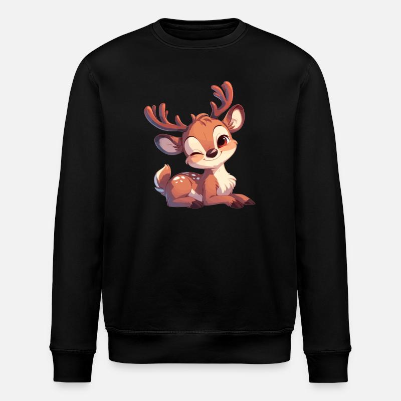 Reindeer Reindeer - Stanley/Stella ROLLER Unisex Organic Sweatshirt - black