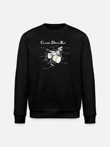Klassisches Trommeldiagramm - Stanley/Stella Unisex Bio-Sweatshirt ROLLER - Schwarz