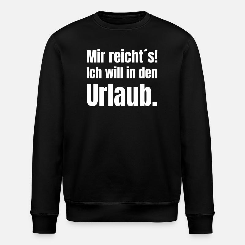 Urlaubslust in fetter Typografie - Stanley/Stella Unisex Bio-Sweatshirt ROLLER - Schwarz