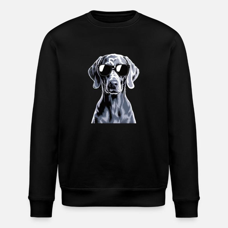 Weimaraner - Stanley/Stella Unisex Bio-Sweatshirt ROLLER - Schwarz