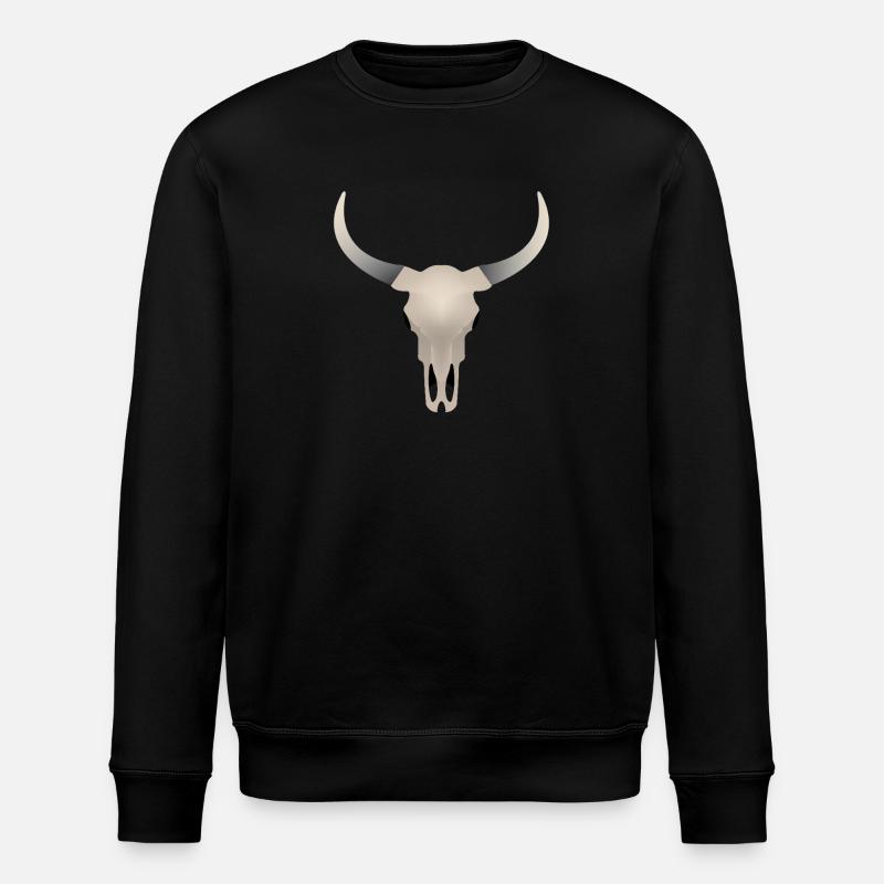 Buffalo Skull - Stanley/Stella ROLLER Unisex Organic Sweatshirt - black