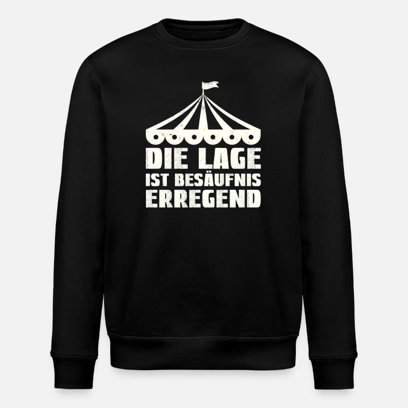 The situation is drunkenness - Stanley/Stella ROLLER Unisex Organic Sweatshirt - black