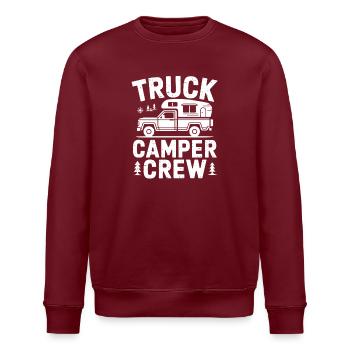  Truck Camper Crew Offroad Camping Abenteuer - Stanley/Stella Unisex Bio-Sweatshirt ROLLER - Burgunderrot - Vorne - Nik (191cm)