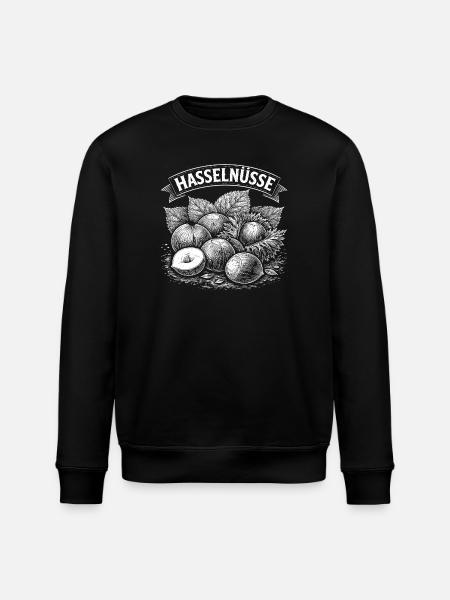 Hazelnuts Banner Illustration - Stanley/Stella ROLLER Unisex Organic Sweatshirt - black