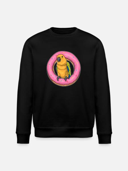 Papagei Donut - Stanley/Stella Unisex Bio-Sweatshirt ROLLER - Schwarz