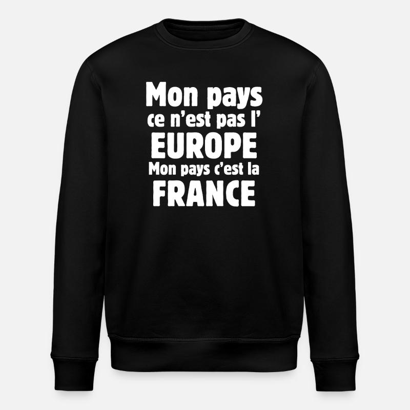 Europa, Frankreich, ich bin Franzose - Stanley/Stella Unisex Bio-Sweatshirt ROLLER - Schwarz