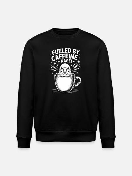 Coffee Sayings Caffeine Funny Coffee Gift - Stanley/Stella ROLLER Unisex Organic Sweatshirt - black