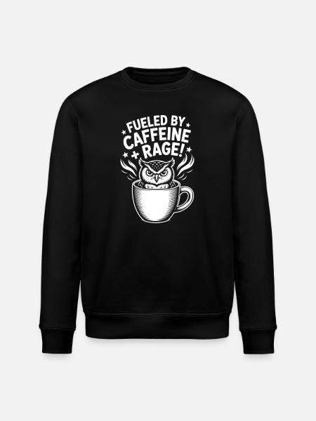 Coffee Sayings Caffeine Funny Coffee Gift - Stanley/Stella ROLLER Unisex Organic Sweatshirt - black