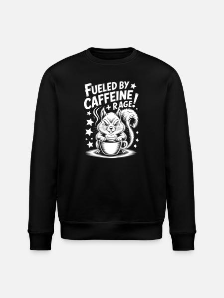 Coffee Sayings Caffeine Funny Coffee Gift - Stanley/Stella ROLLER Unisex Organic Sweatshirt - black