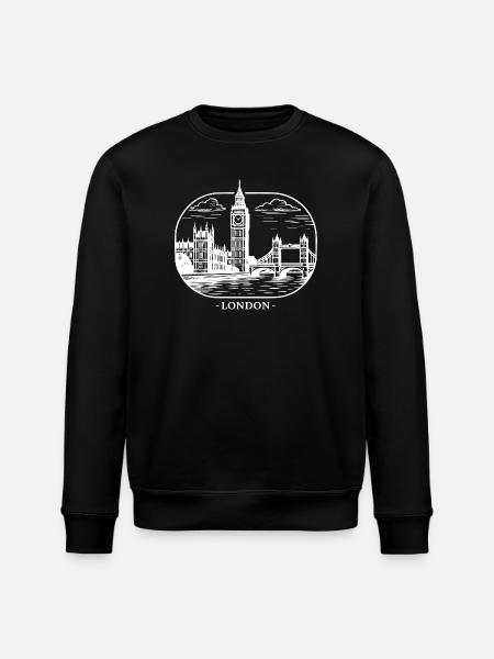 London Stadtsilhouette - Stanley/Stella Unisex Bio-Sweatshirt ROLLER - Schwarz