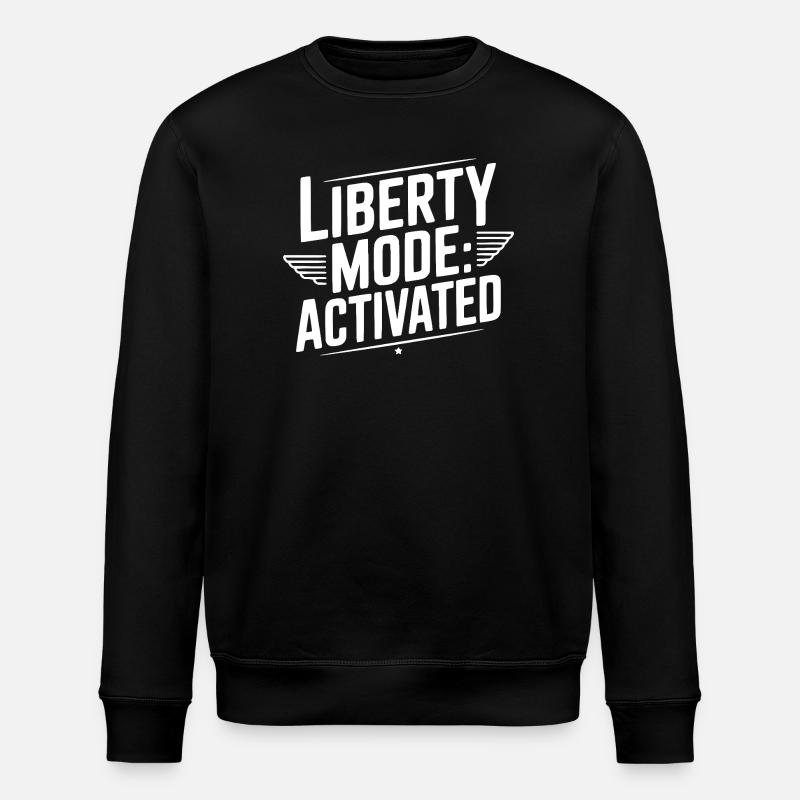 Liberty Mode: Activated - Stanley/Stella ROLLER Unisex Organic Sweatshirt - black