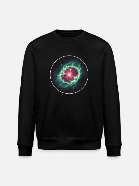 Astronomy Space Planetary Nebula Shell - Stanley/Stella ROLLER Unisex Organic Sweatshirt - black