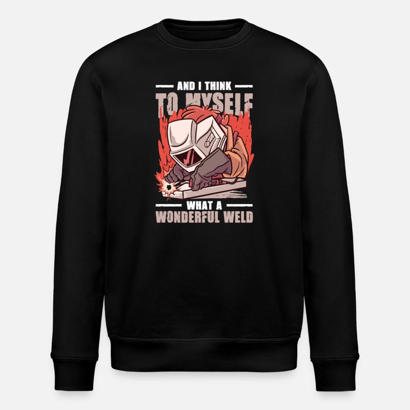 Schweißer Spruch Geschenke Für Metallbauer  - Stanley/Stella Unisex Bio-Sweatshirt ROLLER - Schwarz