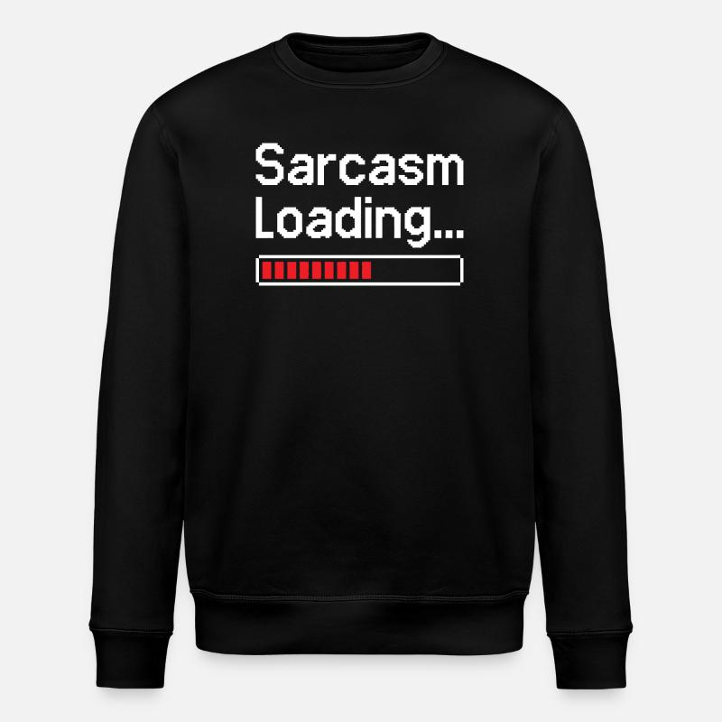 Sarkasmus Ladestatus - Stanley/Stella Unisex Bio-Sweatshirt ROLLER - Schwarz