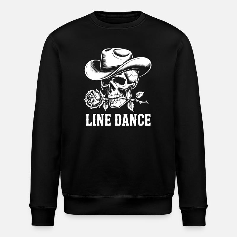 Danse en ligne Cowboy du Crâne - Sweat bio ROLLER Stanley/Stella Unisexe - noir