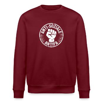 Antifa gegen Nazis - Antifa Logo - Sweat bio ROLLER Stanley/Stella Unisexe - bordeaux - Devant - Nik (191cm)