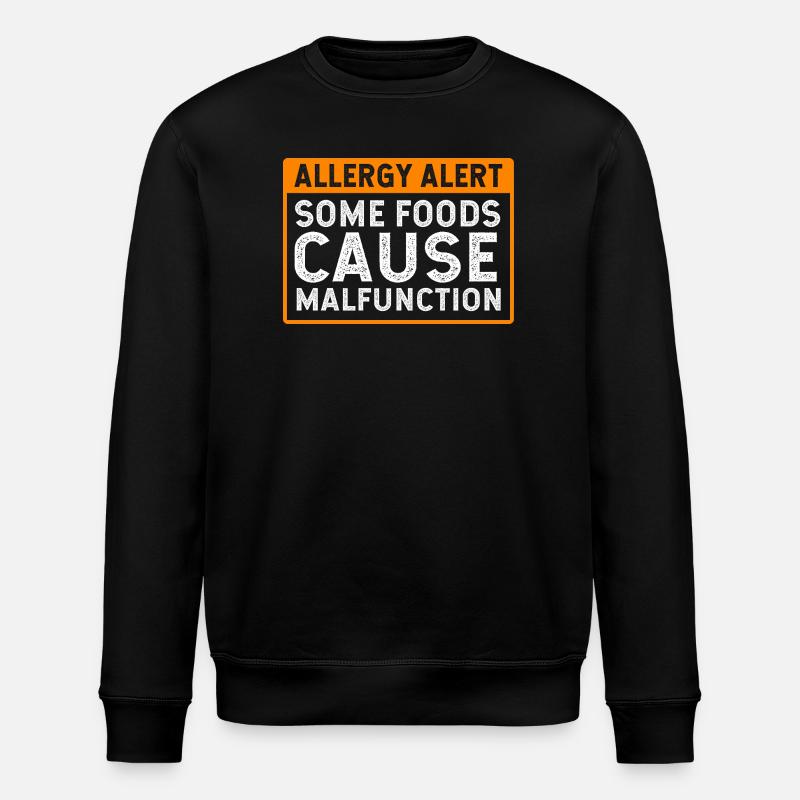 Lebensmittel Allergie - Stanley/Stella Unisex Bio-Sweatshirt ROLLER - Schwarz