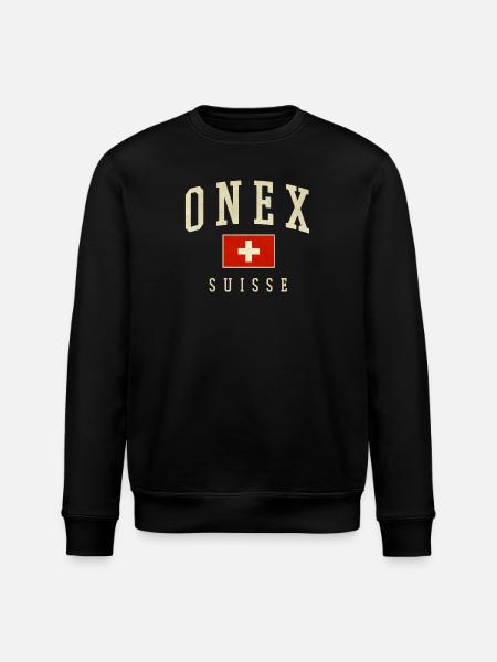 ONEX Suisse Design - Drapeau suisse - Sweat bio ROLLER Stanley/Stella Unisexe - noir