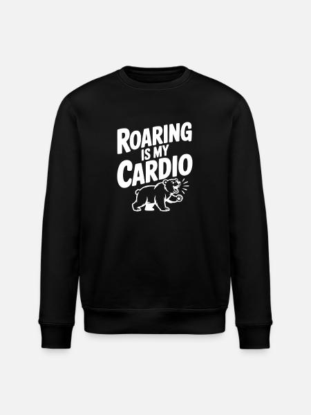 Roaring Is My Cardio - Stanley/Stella ROLLER Unisex Organic Sweatshirt - black