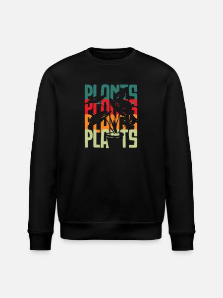 Retro plant lover home gardener - Stanley/Stella ROLLER Unisex Organic Sweatshirt - black