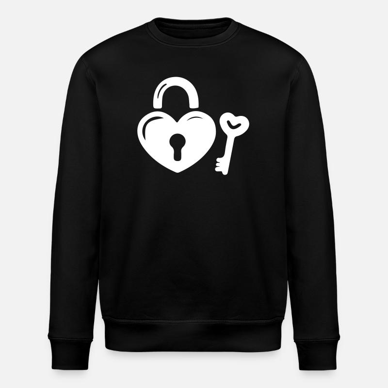 Clé de Cœur - Sweat bio ROLLER Stanley/Stella Unisexe - noir