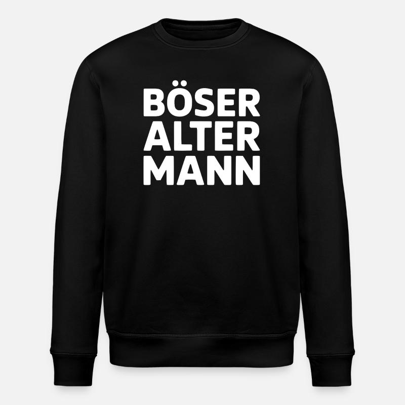 Böser Alter Mann TypoStack - Stanley/Stella Unisex Bio-Sweatshirt ROLLER - Schwarz