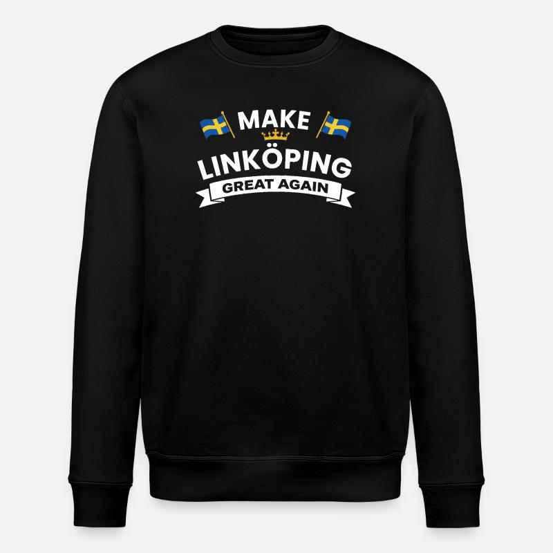 Linköping Stärkere Kohäsion - Stanley/Stella Unisex Bio-Sweatshirt ROLLER - Schwarz