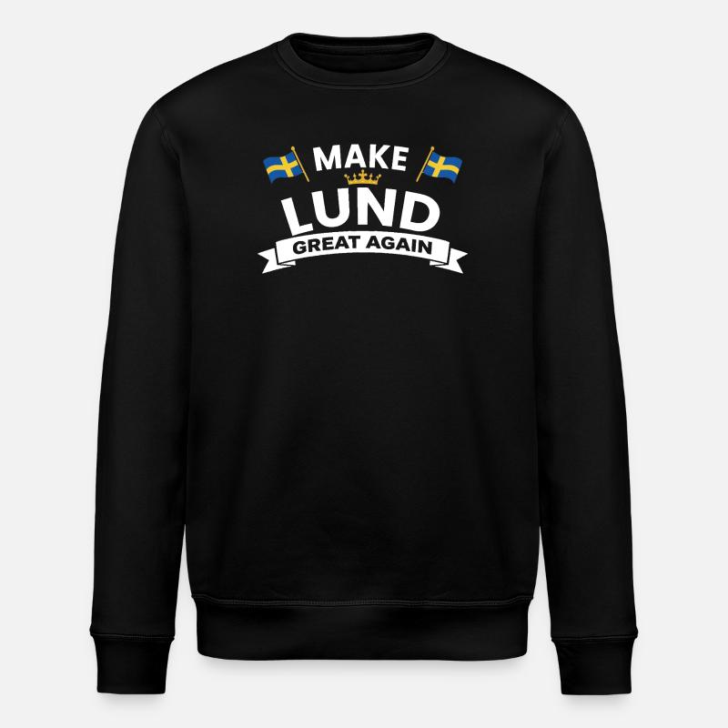 Lund City Pride Crest - Stanley/Stella ROLLER Unisex Organic Sweatshirt - black